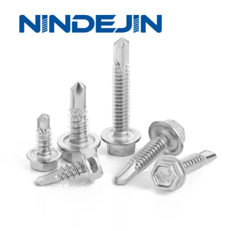M4.2-M6.3 Flanged Hexagon Head Self-Drilling Tappers Screws 410 Stainless Steel