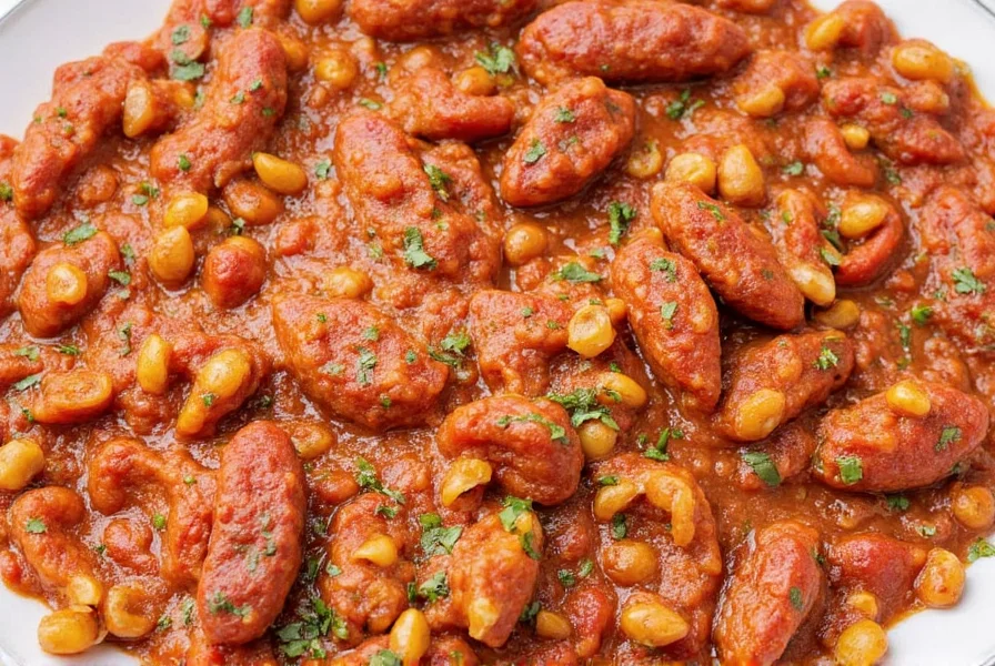Traditional chili served with cornbread and toppings