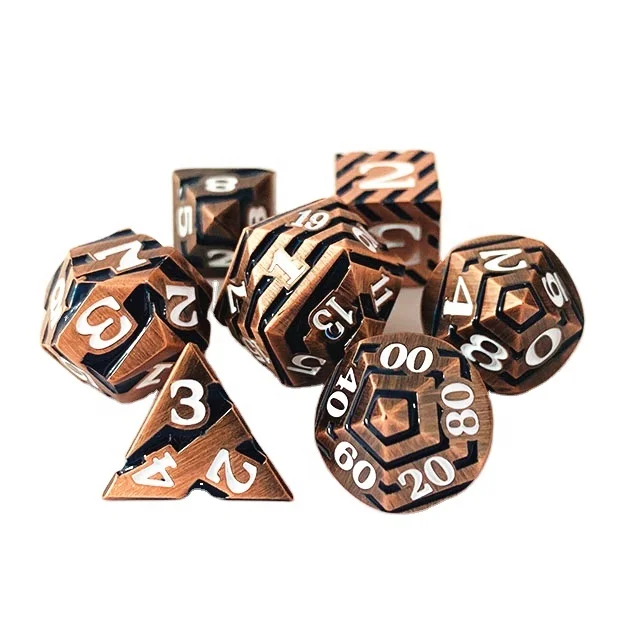 

Dungeons and Dragons polyhedral metal dnd dice set, Customized color