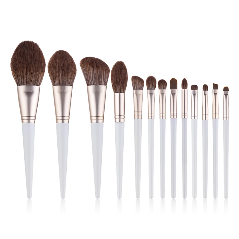 

Private Label 13PCS White Wood Handle Make up Brush Set