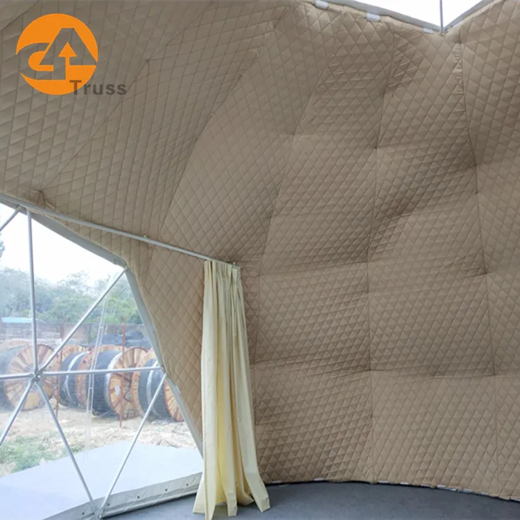 

heat insulation for luxury garden igloo geodesic dome tents, White,transparent,etc.