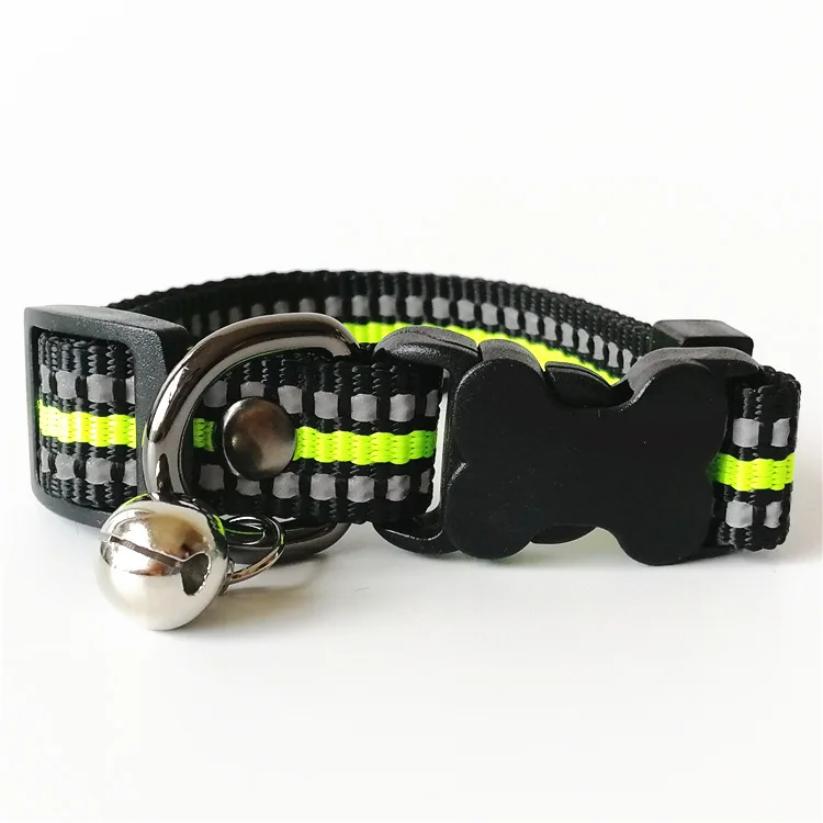 

Factory direct sales 2020 new night reflective nylon bell pet dog cat collar pet supplies new products