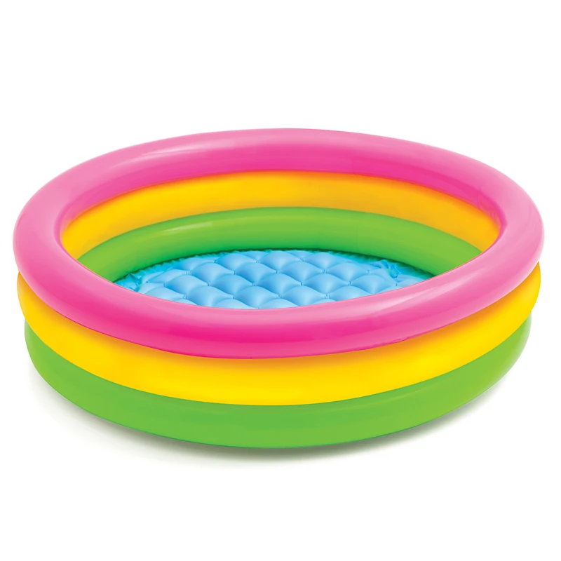 

Intex 58924 3 rings small size inflatable baby pool movable plastic inflatable pool Round Family swimming pool, Picture