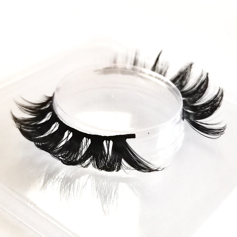 

Private Label Lashes 5 Pairs Wispy Faux Mink Eyelashes False Eyelashes Faux Mink winged strip lashes, Natural black