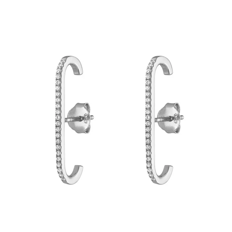 

ROXI 2021 S925 Geometric Vintage Crystal Luxury Huggie Jewelry Designer silver Custom Fashion Stud Earrings