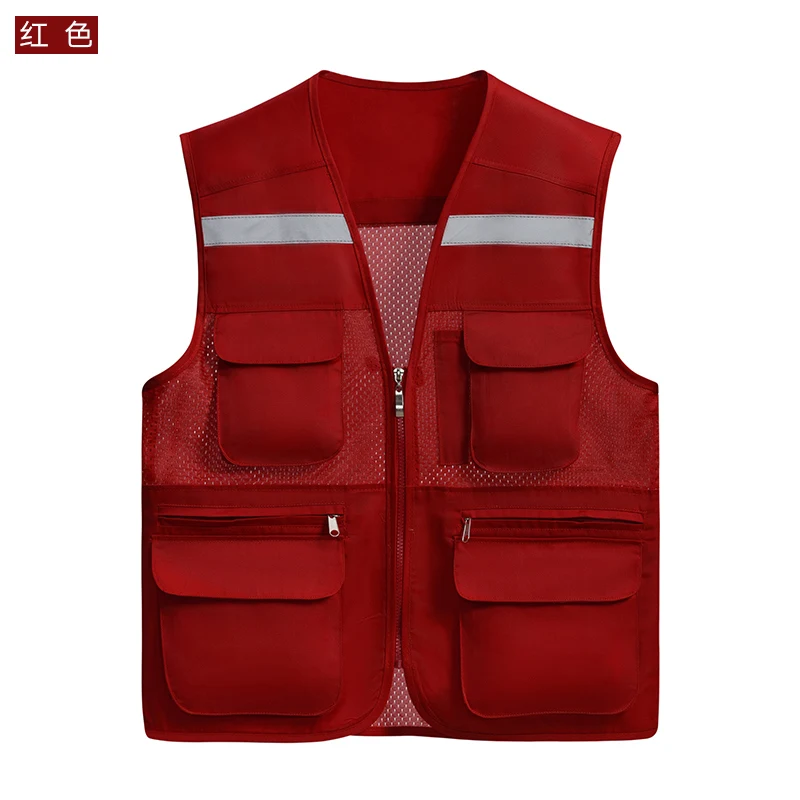 

Custom Tool Print Polyester Hi Vis Mesh Reflective Safety Vest