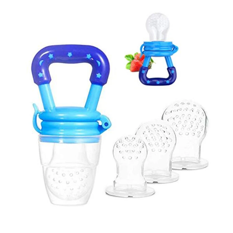 

New Design Newborn Food Biting baby fruit food feeder pacifier, Green,blue,purple