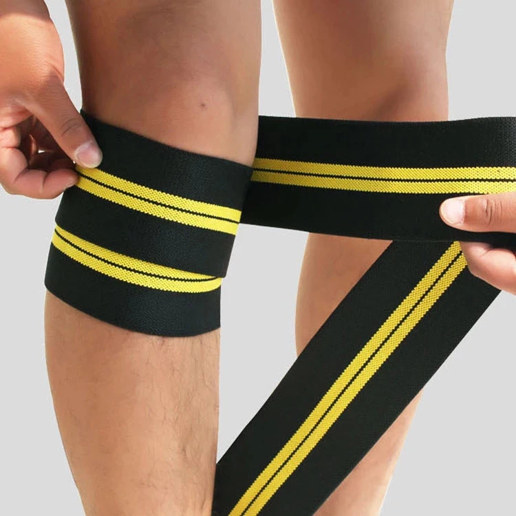 

Custom Printed Elastic Knee Wraps Knee Brace Sleeves Cross Compression Bandage Knee, Red,yellow,gray,blue,white
