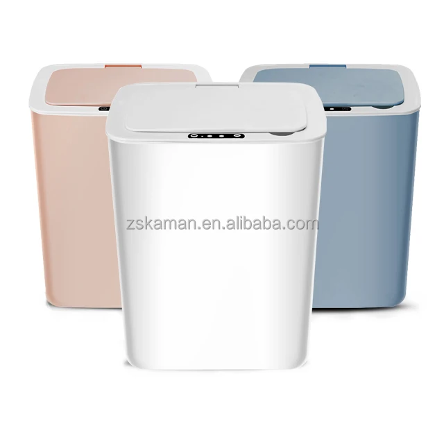 

LED Smart Trash Can Automatic Sensor Dustbin Intelligent Sensor Rechargeable Electric Waste Bin Rubbish Can, White/blue/pink/gray