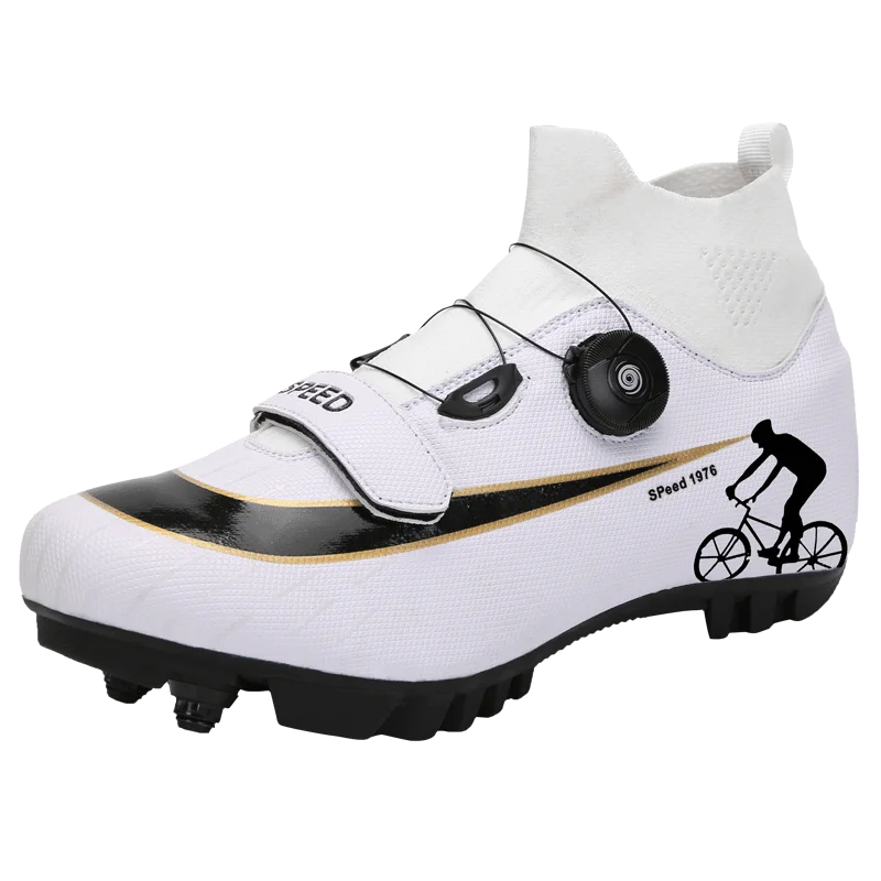 

New cross-border large cycling lock shoes men's and women's road bicycle power assisted mountain sports shoes