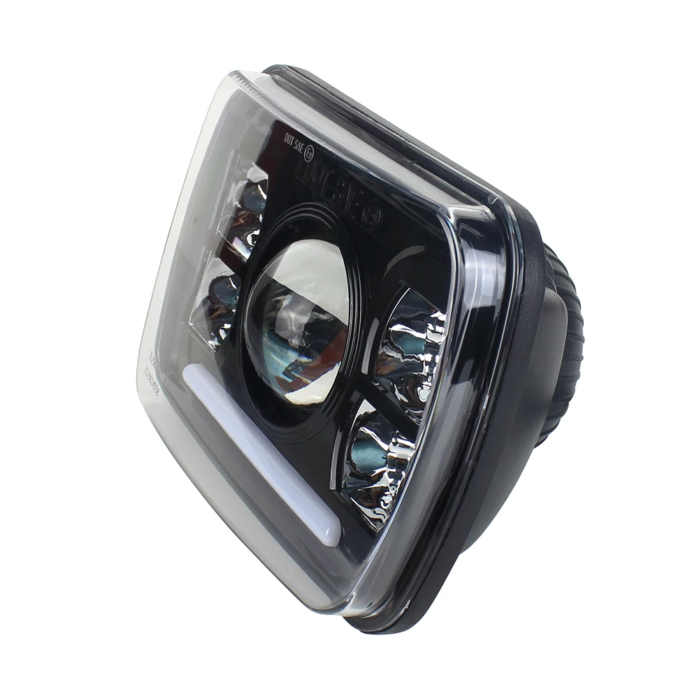 7x6" 5x7"LED Headlight Hi-Lo Beam White DRL Fit For Pickup Truck