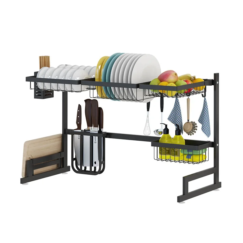 

Stainless Steel Adjustable Expandable Over the Sink Dish Drying Rack