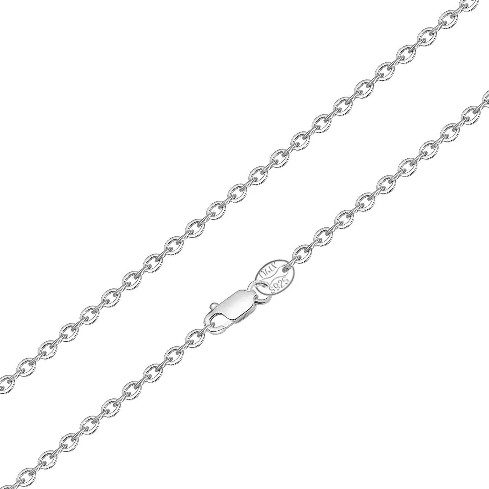 

atacado joyas de plata italiana 925 al por mayor original sterling silver o shaped basic necklace chain