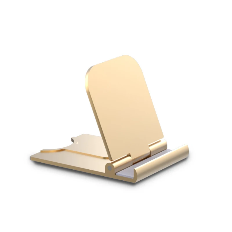 

promotion portable ABS universal foldable mobile phone desk holder, Silver/gold