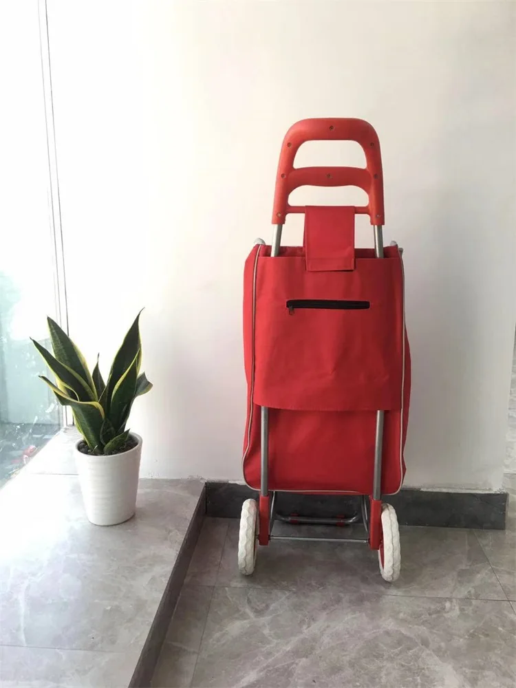 Supermarket Lightweight Portable Travel Folding Trolley Cart Luggage Shopping Trolley Bag