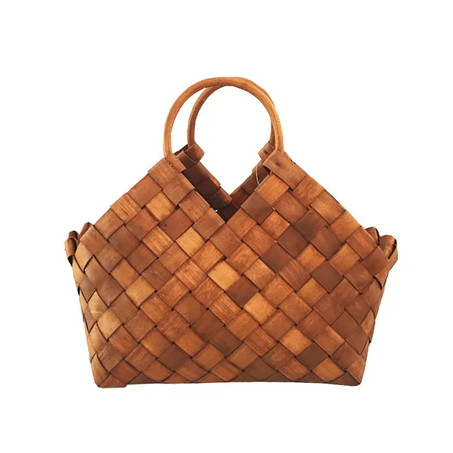 

Renel Eco Friend Women Ladies Wood Hand-Woven Bag