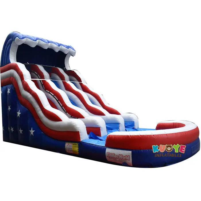 

20ft Stars & Stripes Dual Lane Inflatable America Water Slide