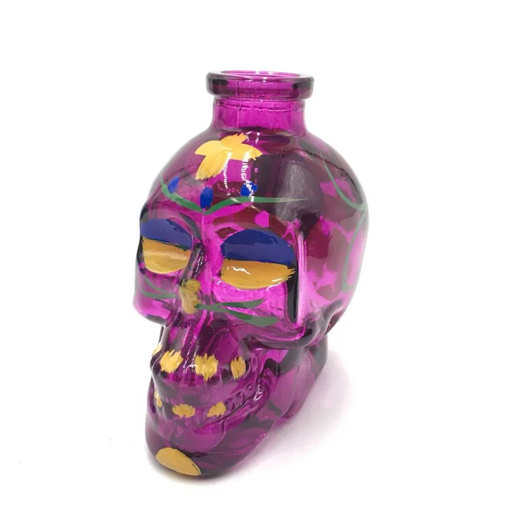 

New Product Glass Colorful Skulls Smoking Weed Pipe Smoke Long Glass Smoking Pipe