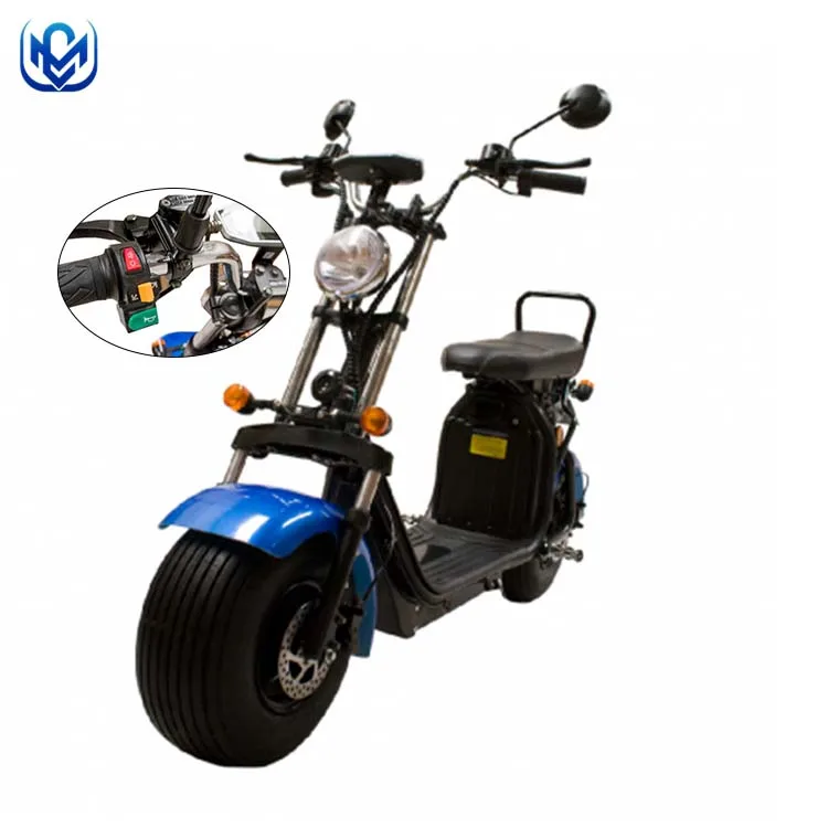 

China Hot Product Wholesale Adult Dual Wheel Halley Electric Motorcycle Scooter 1500w 60V With Double Seats With 20Ah Battery