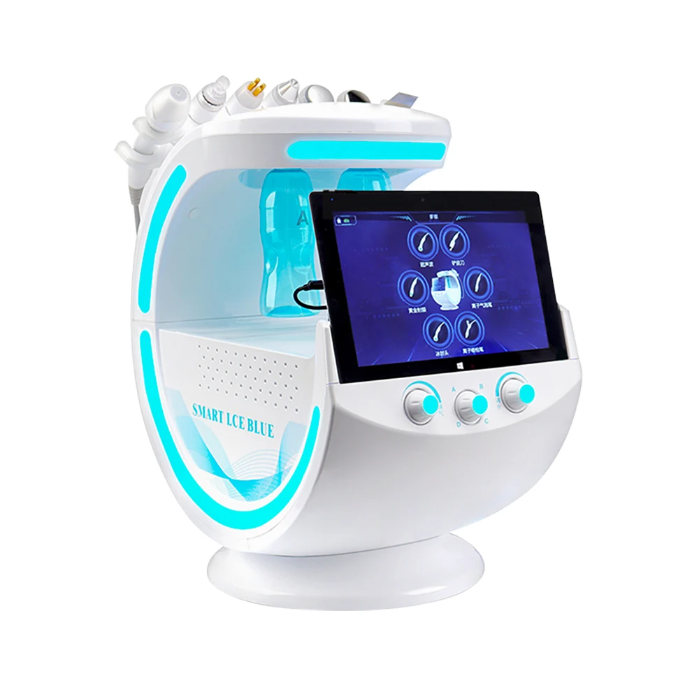 

7 in 1 Dermabrasion domestos aqua Facial Machine With Skin Analysis Diagnosis RF for SPA Salon use