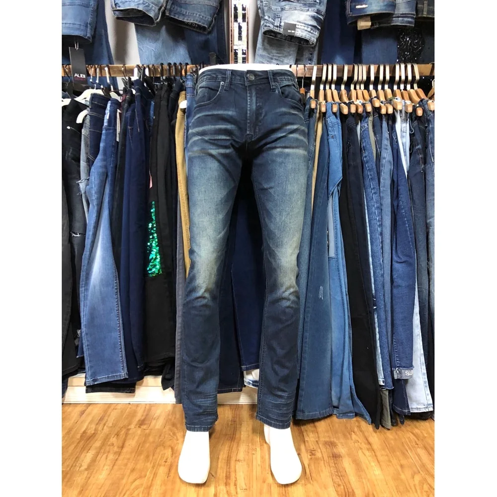 
GZY Stock lots narrow bottom skinny for men denim trousers pant jeans 