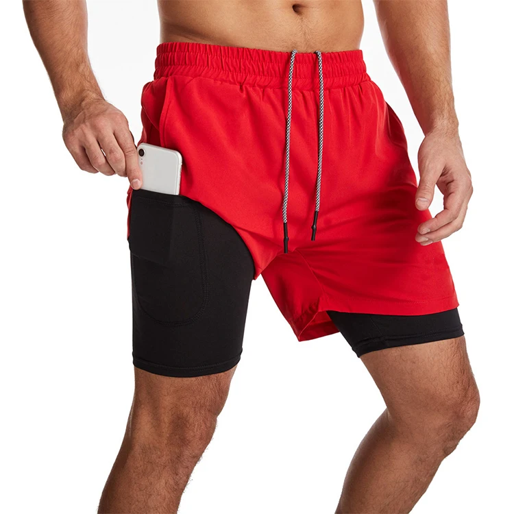 

Baisheng Hot Sale Two Colo Tone Drawstring Mesh Basketball Shorts Men's Shorts