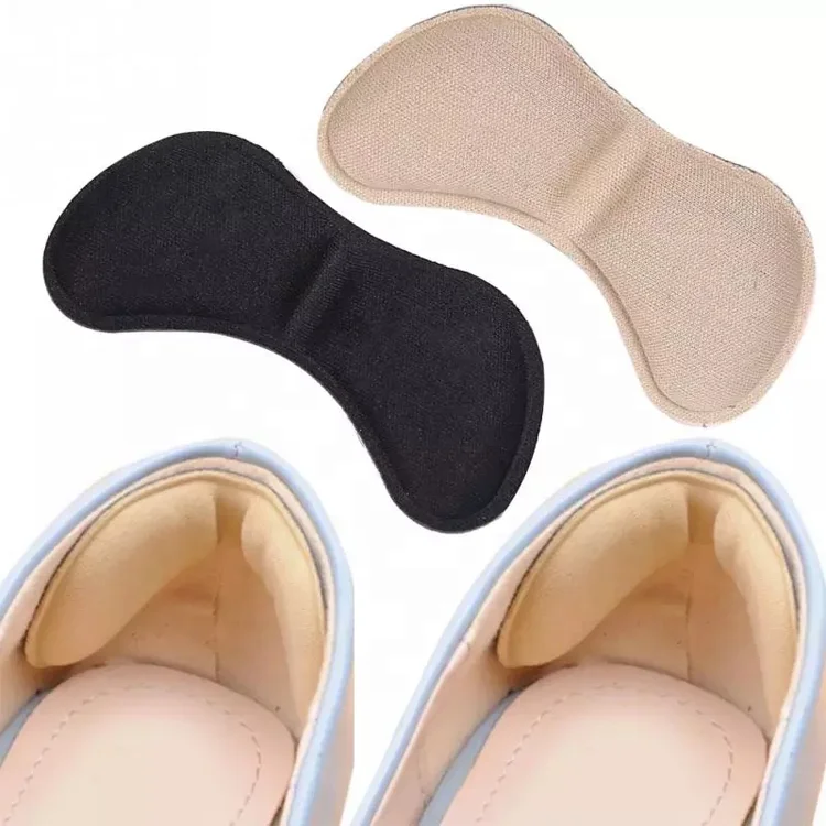 

Feet Care Patch Pads Heel Liner Crash Heel Sticker Pain Relief Cushion Anti-wear Adhesive Insole Shoes Accessories, Champagne/black