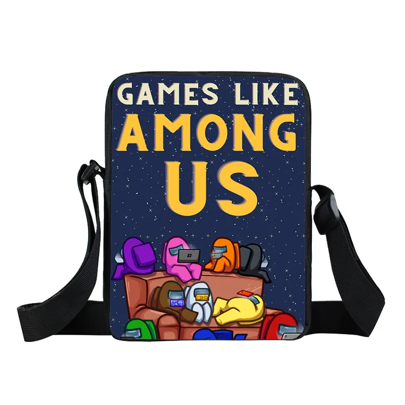 

New Among Us Printed Shoulder Bag Fashion Messenger Bag Portable Outdoor Backpack