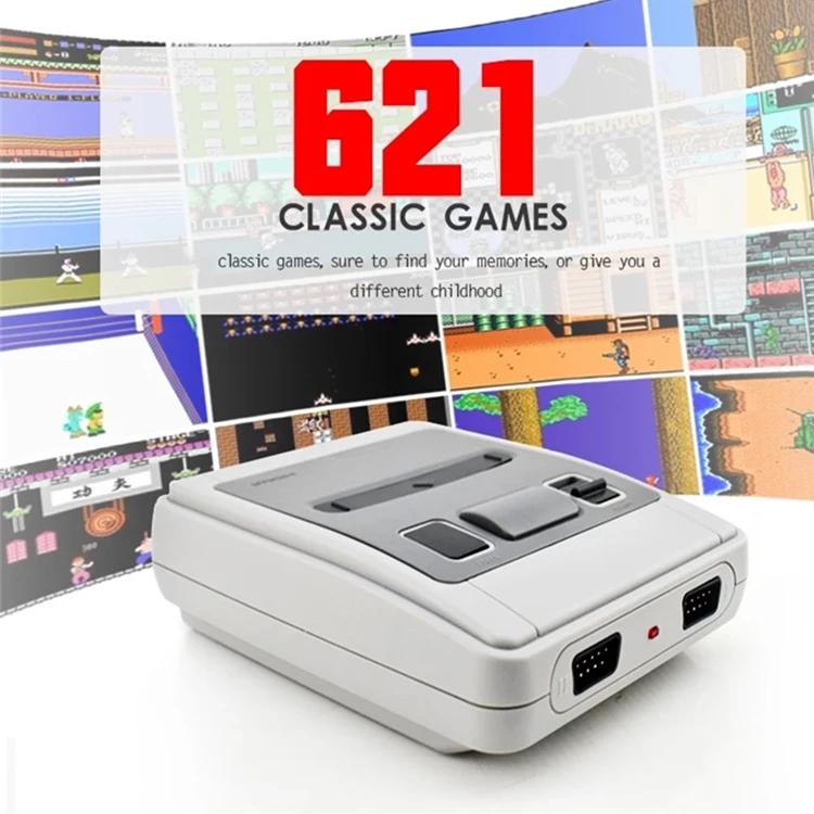 New Year & Christmas Gifts 621 Mini Video Game Consoles HD Family TV Game Player Built-in Retro Classical Games Double Controls