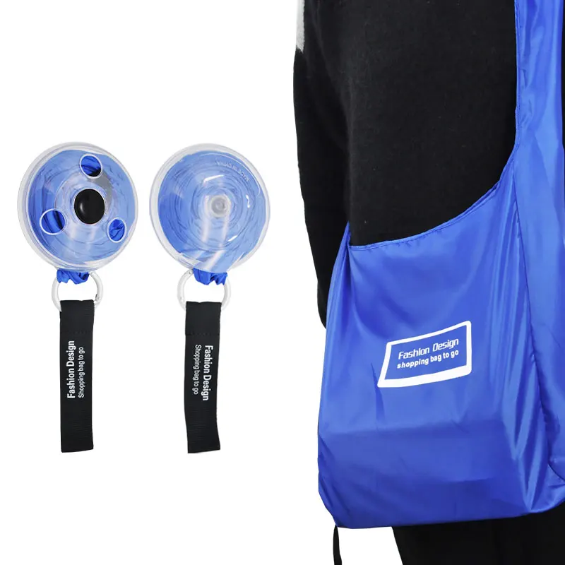 

magic ecologic foldable key ring shopping bag to roll up with logo