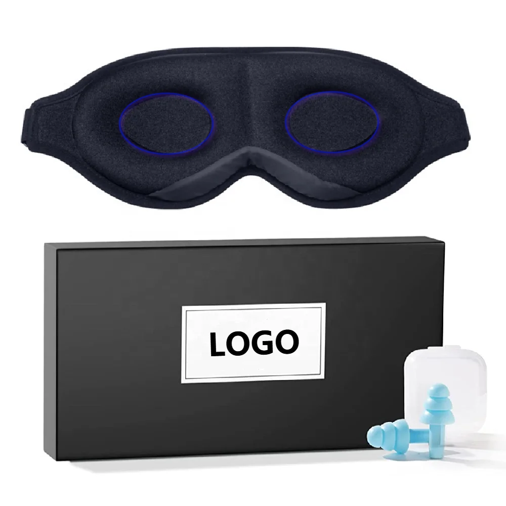 

3D Sleeping Mask Comfortable Memory Foam Sleep Blindfold Shading Light Eye Cover Deep Eye Socket For Lash Extension Washable