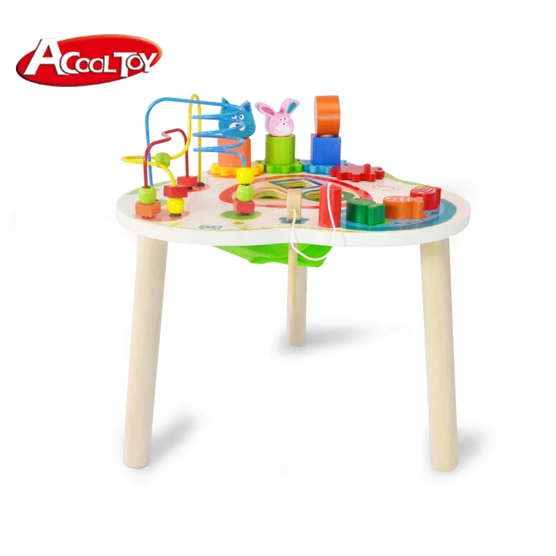 childrens wooden activity table