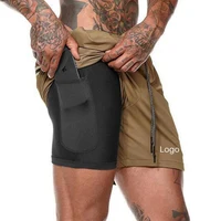 

Private Label Slim Fit Compression Shorts With Pocket,Gym Wear Shorts Men Dri Fit Running Shorts For Men