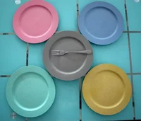 

Best selling wholesale cheap wheat straw plastic plates 10 inch round dinner plate sets
