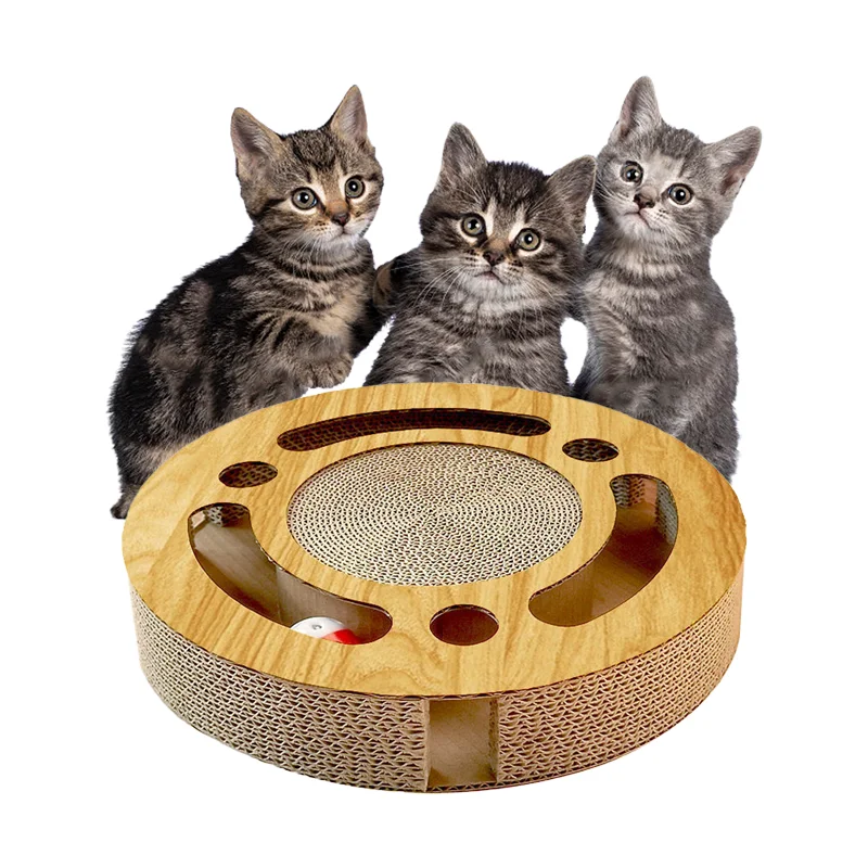 

Corrugated Paper Claw Grinded Turntable Ball Pet Cat Accessories Teasing Ball Cat Toy