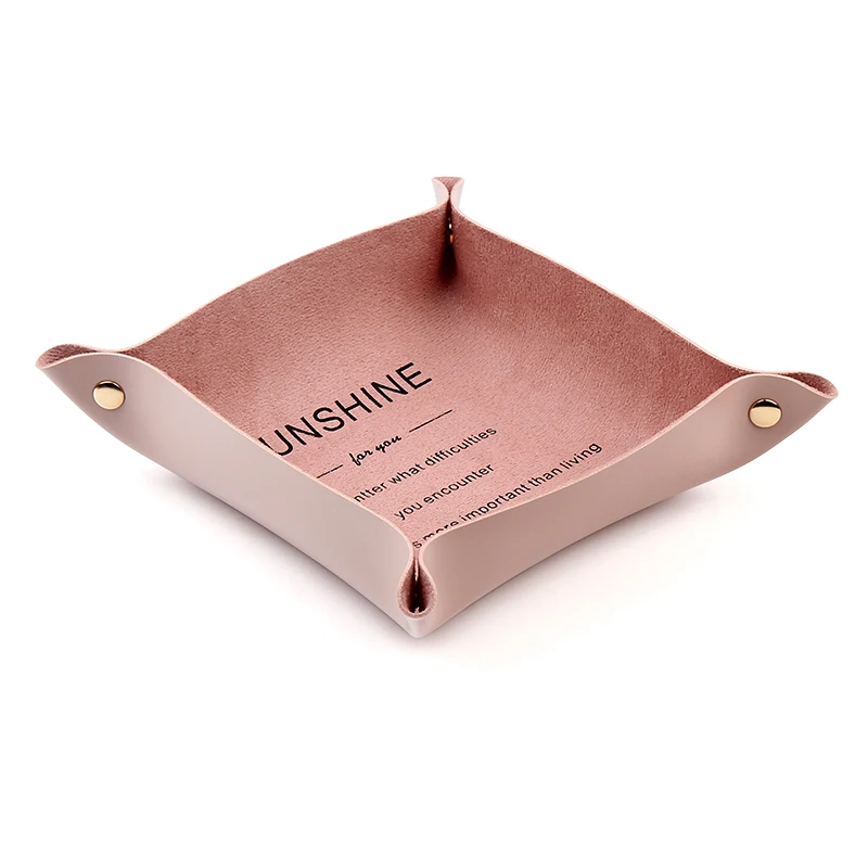 

weimei The color LOGO can be customized for the thickened PU leather material on the spot porch finishing tray