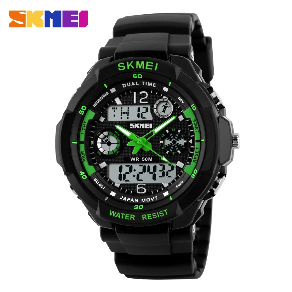 

SKMEI 0931 Fashion Digital Wrist Watch 5ATM Waterproof Japan Movement Watch Stainless Steel Back, 7 colors