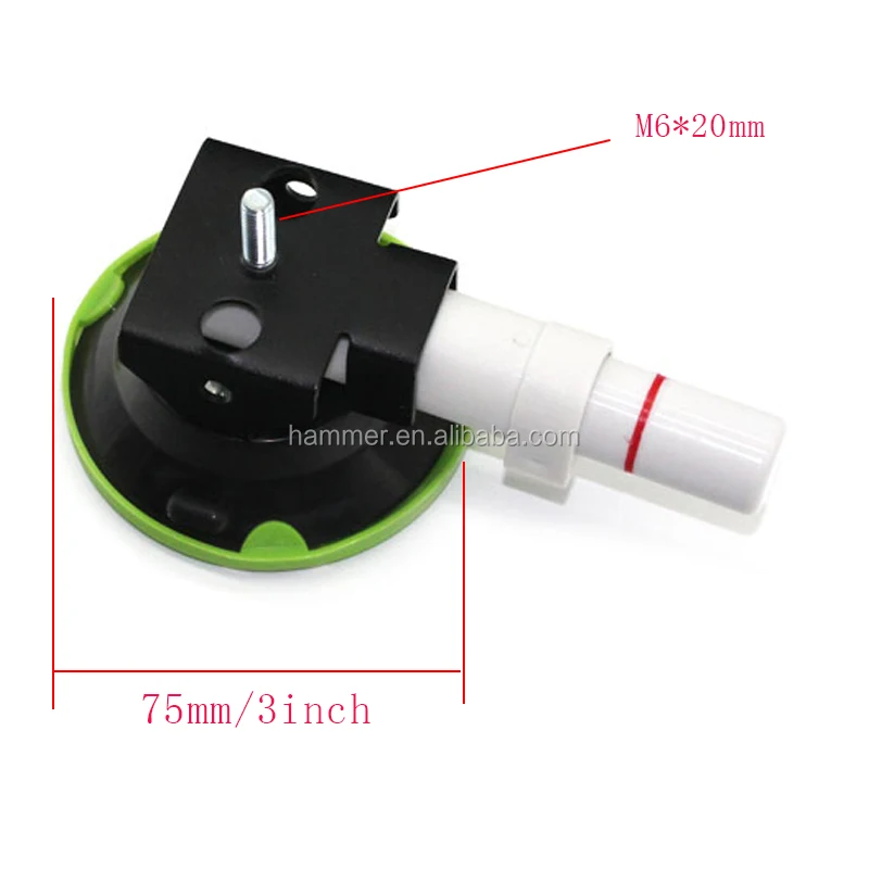 Vacuum Cup 75mm Heavy Duty Hand Pump Suction Cup With M6 Threaded Stud