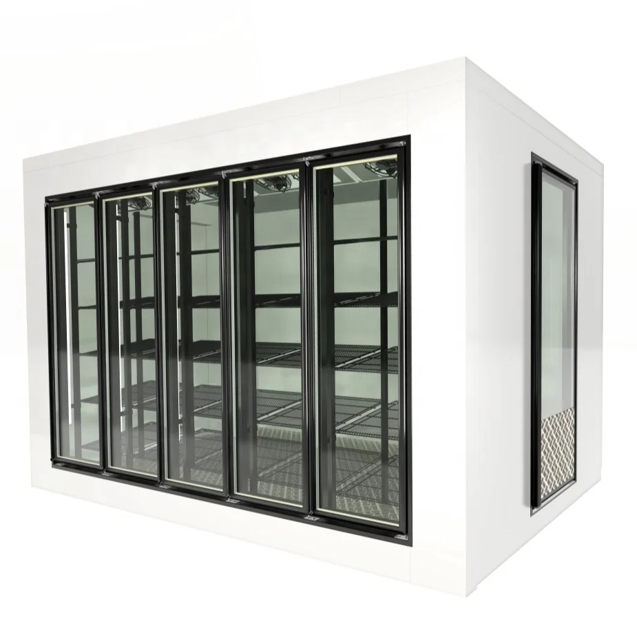 Walk in freezer glass door anti-Frosted display cooler glass door