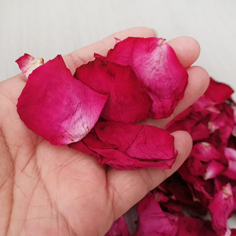 

Y-G001 A class natural dried rose petals with rose smell in weight 100g per bag rose petal for decoration and bath