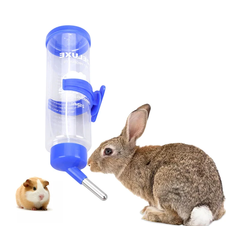 

No Drip Plastic Caged Pet Water Bottle feeder Small animal water bottles for Pets Bunny/ Ferret/ Hamster/ Guinea Pig