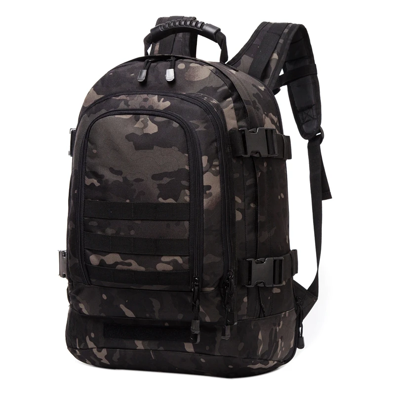 

U.S.A Warehouse DDP Expandable Military Black MutiCam Backpack with Patches 39L-64L Large Hiking Tactical Bag 3 Days with Patch, Black multicam