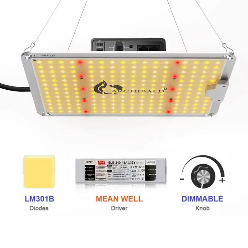 A 110W Sans Chips LM301B LM301H Full Spectrum 3500k king high ppfd spider SF1000 LED Farm Panel led Grow Lights