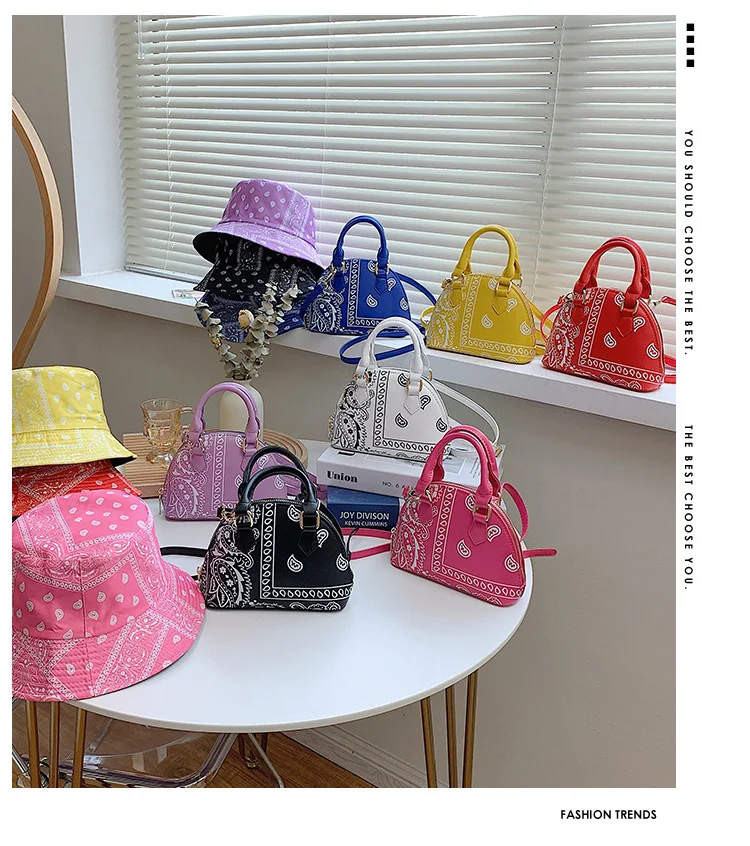 

New Arrivals 2021 Bucket Hats and Bandana Purse Set Women Hand Bags Ladies Handbags Luxury Handbags for Women Purses, Customizable