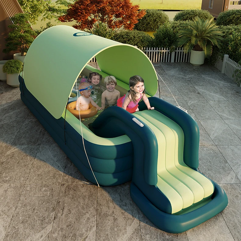 

high quality Inflatable baby swimming pool Swimming inflatable toys Pool slide swimming pool with shade, Picture