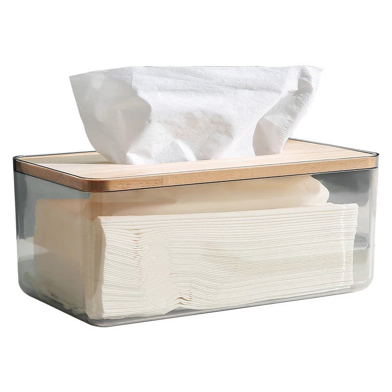 

Au Cat JM6059 L Size Rectangle Bamboo Lid Wheat Straw Tissue Box, Pink and black