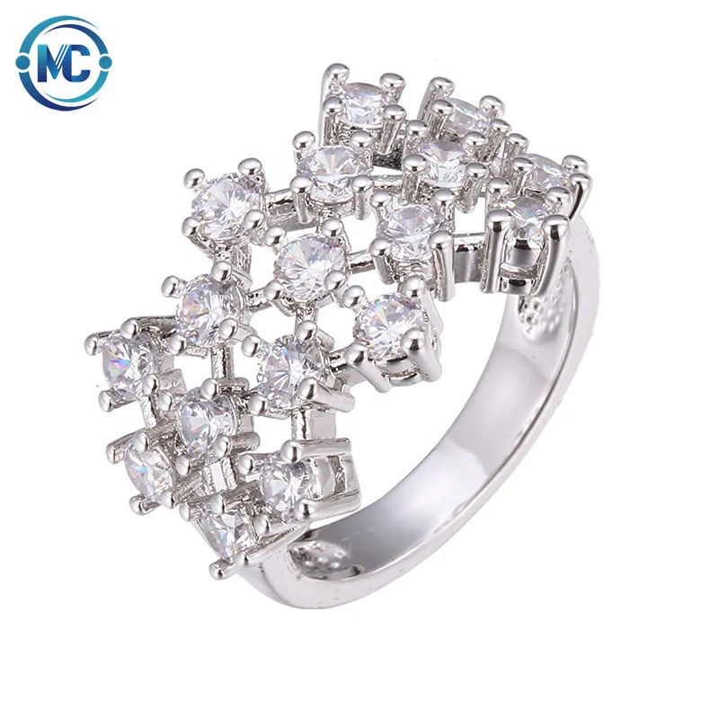 

2021 Personalized hollow-out Zircon Ring Jewelry for ladies Wedding Engagement Rings