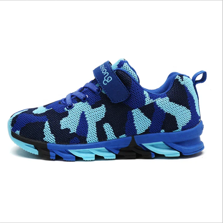 

2021 spring new breathable camouflage boys shoes sports casual running shoes European and American wholesale, Blue,green