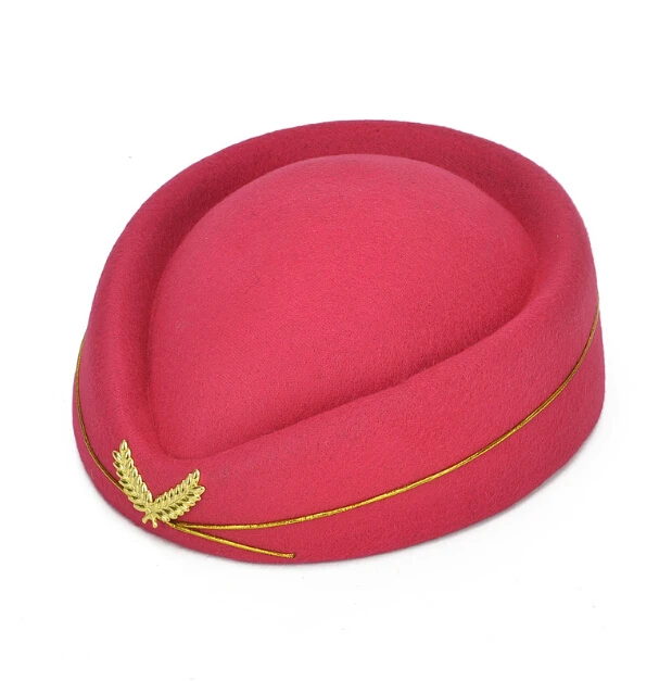 Custom Flight Attendant Cap Etiquette Stewardess Hat Wool Classic ...