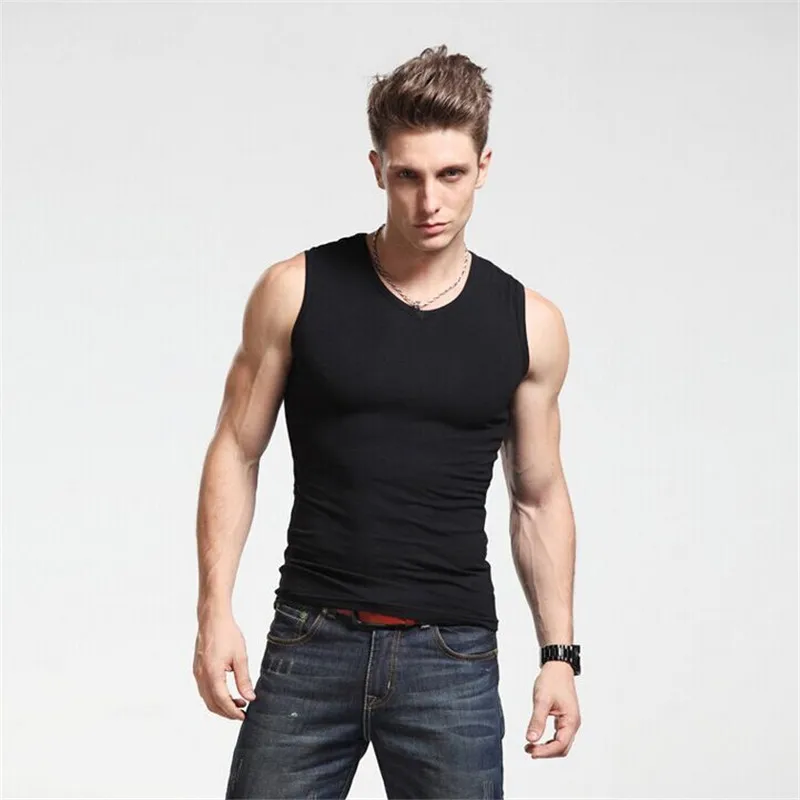 

2021 Men Tank Top New Brand Chase Deer Cotton High Quality Undershirt Bodybuilding Singlet Fitness Sleeveless Vest Men Tank Tops